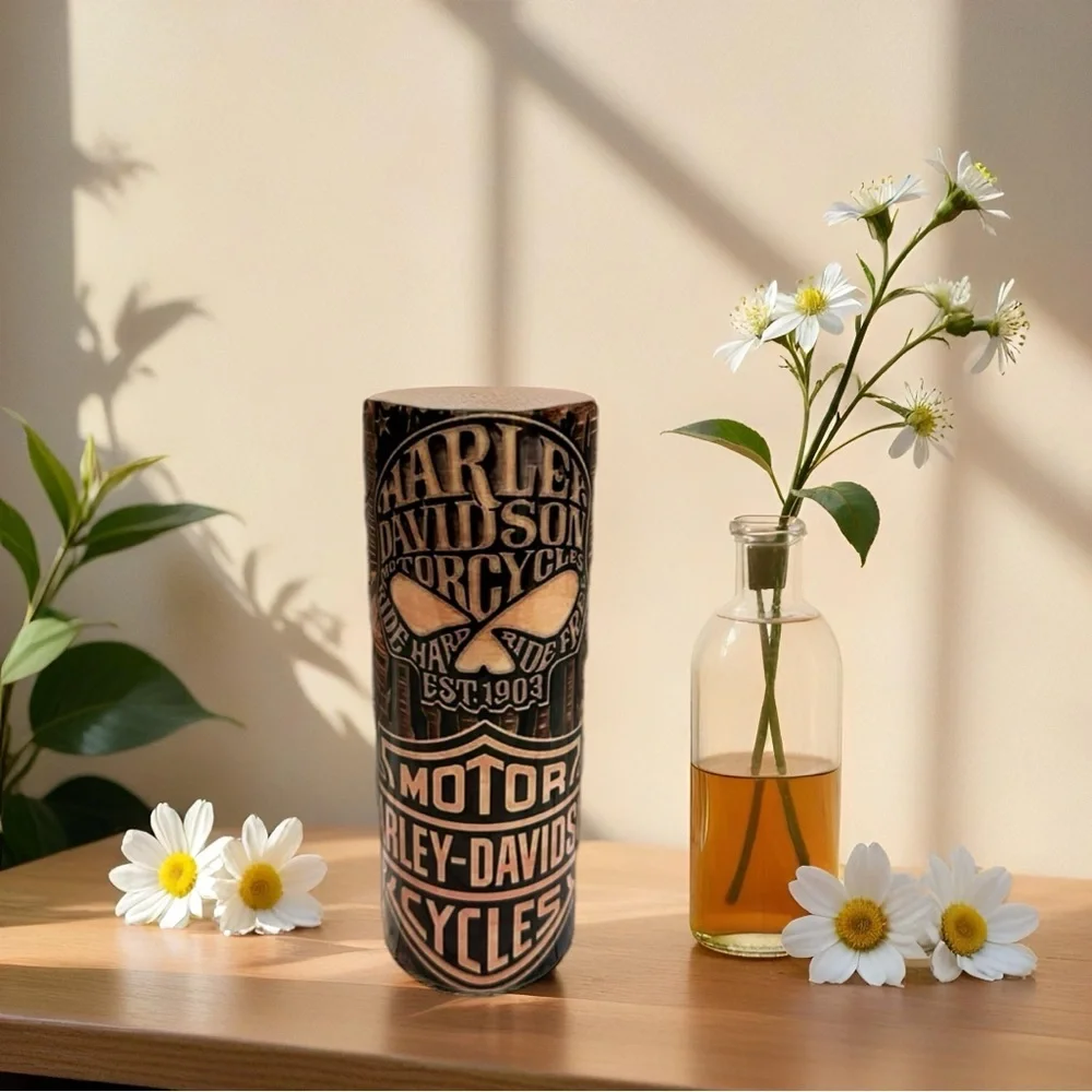 Harley-Davidson Black and Tan Tumbler Travel Cup